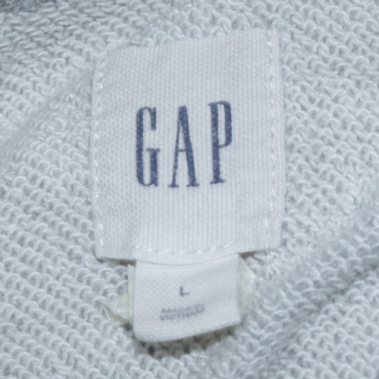 GAP Men's Grey Pullover Hoodie Size L Logo Fleece Sweatshirt