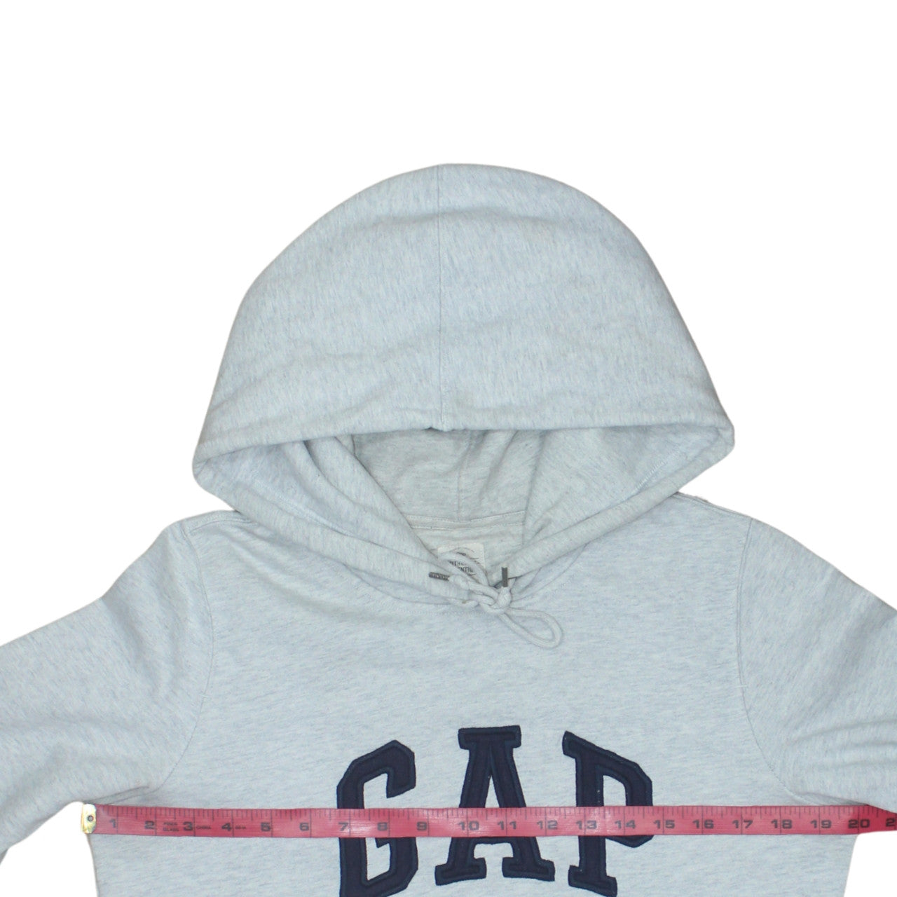GAP Women Grey Logo Pullover Hoodie Medium Tall Authentic Cotton Blend