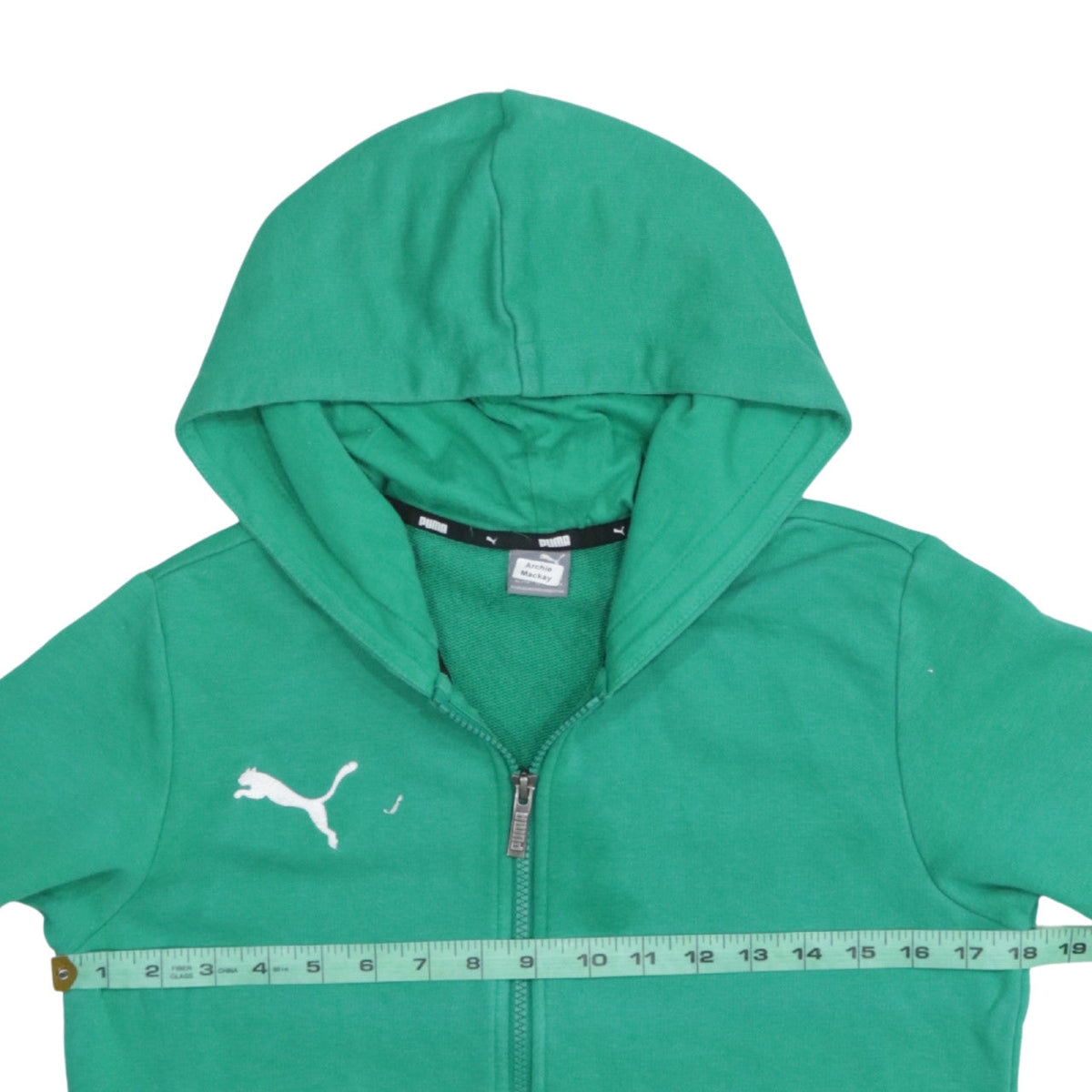 Puma Boys Green Full Zip Fleece Hoodie 13-14 Years Excellent Condition