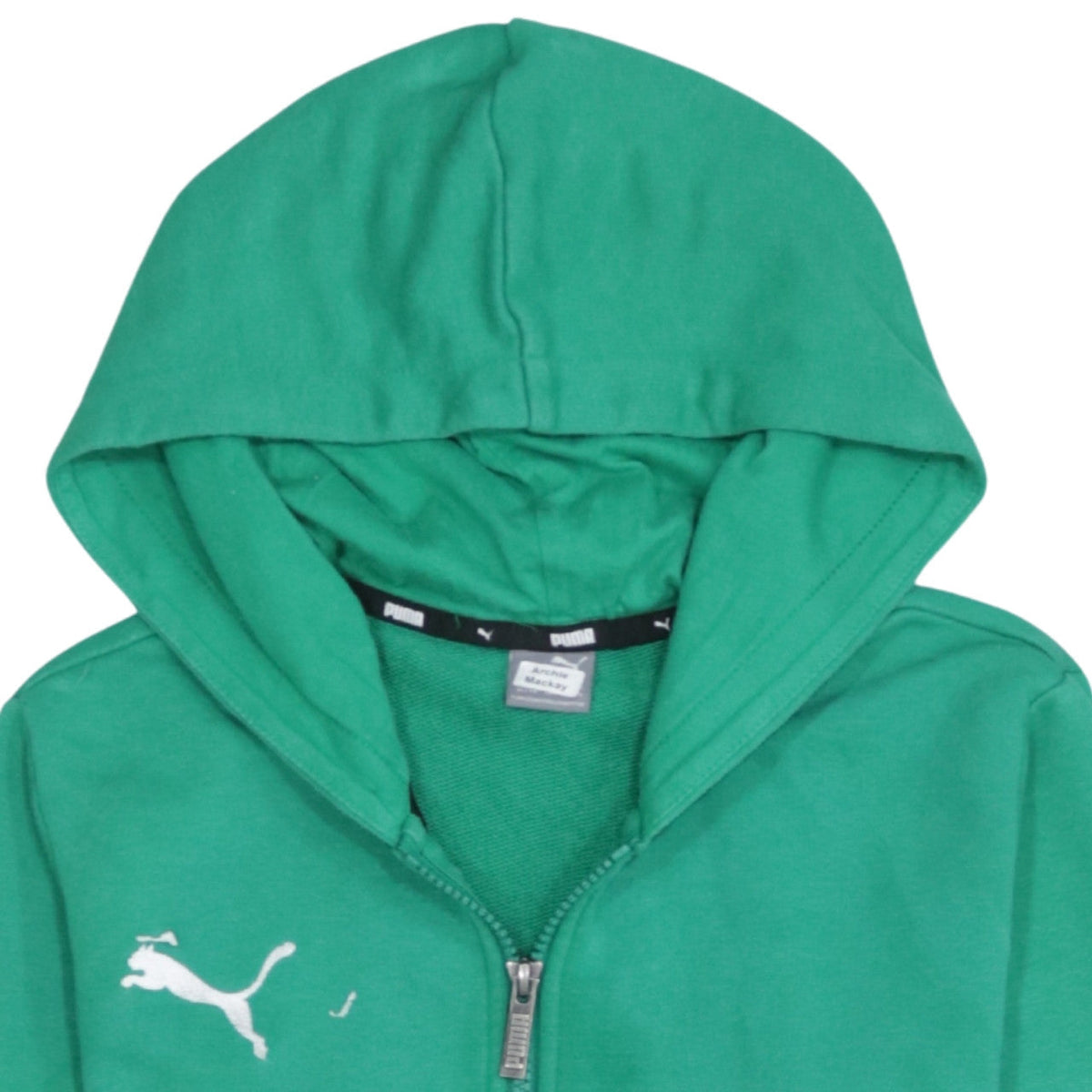 Puma Boys Green Full Zip Fleece Hoodie 13-14 Years Excellent Condition