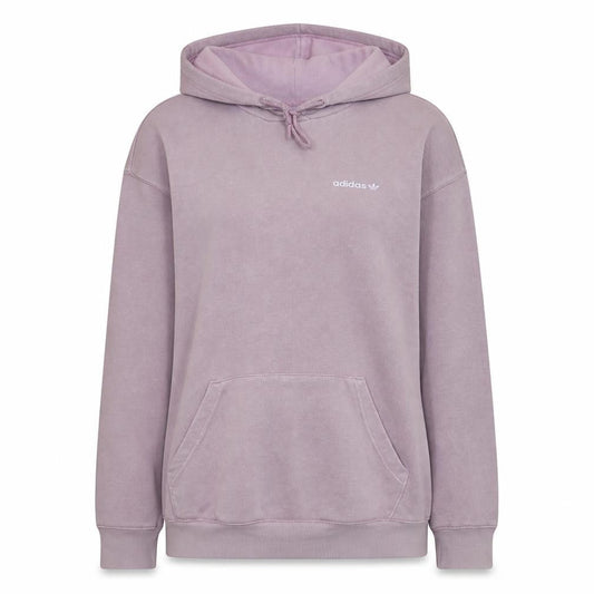 Front view of Adidas Women Pink Pullover Hoodie XS Hooded Logo Sweatshirt