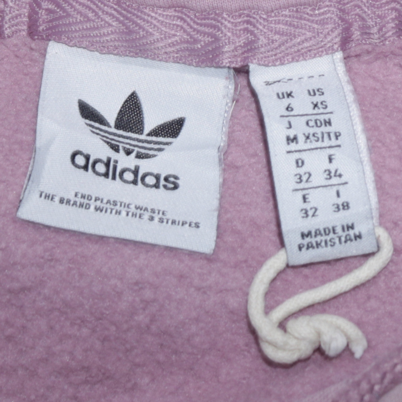 Adidas Women Pink Pullover Hoodie XS Hooded Logo Sweatshirt
