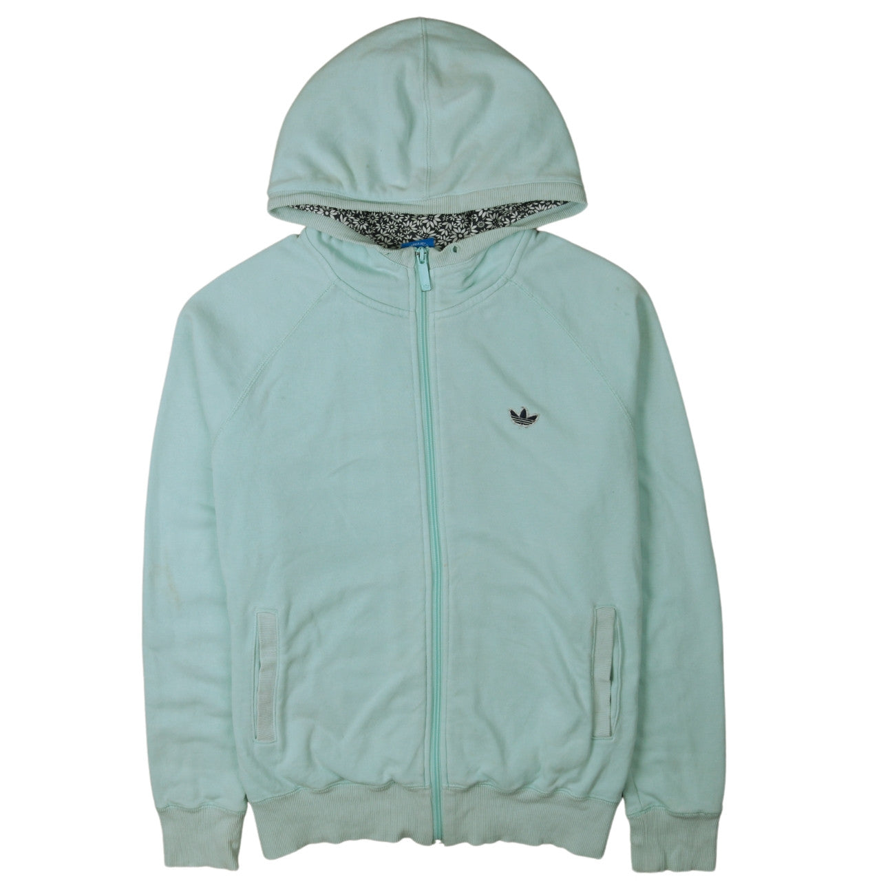 Adidas Women’s Blue Full Zip Hoodie Size 16 Cotton Blend Casual