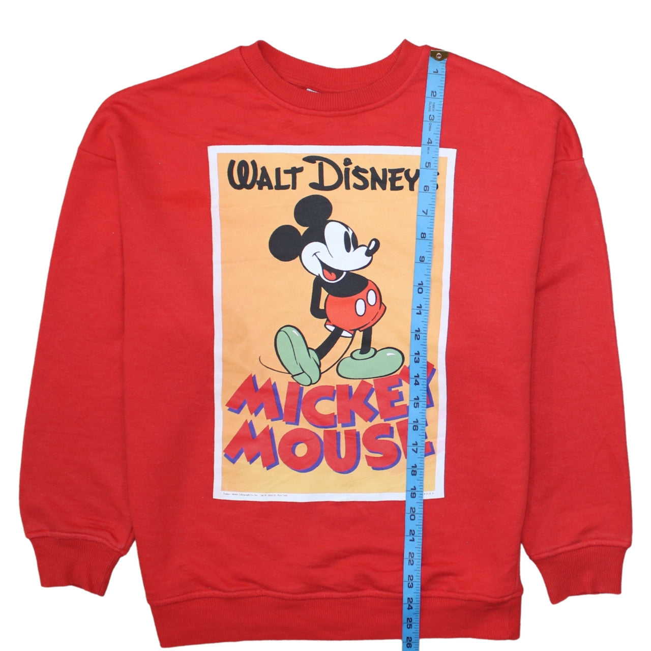 Primark Disney Women's Red Mickey Mouse Pullover Sweatshirt XS