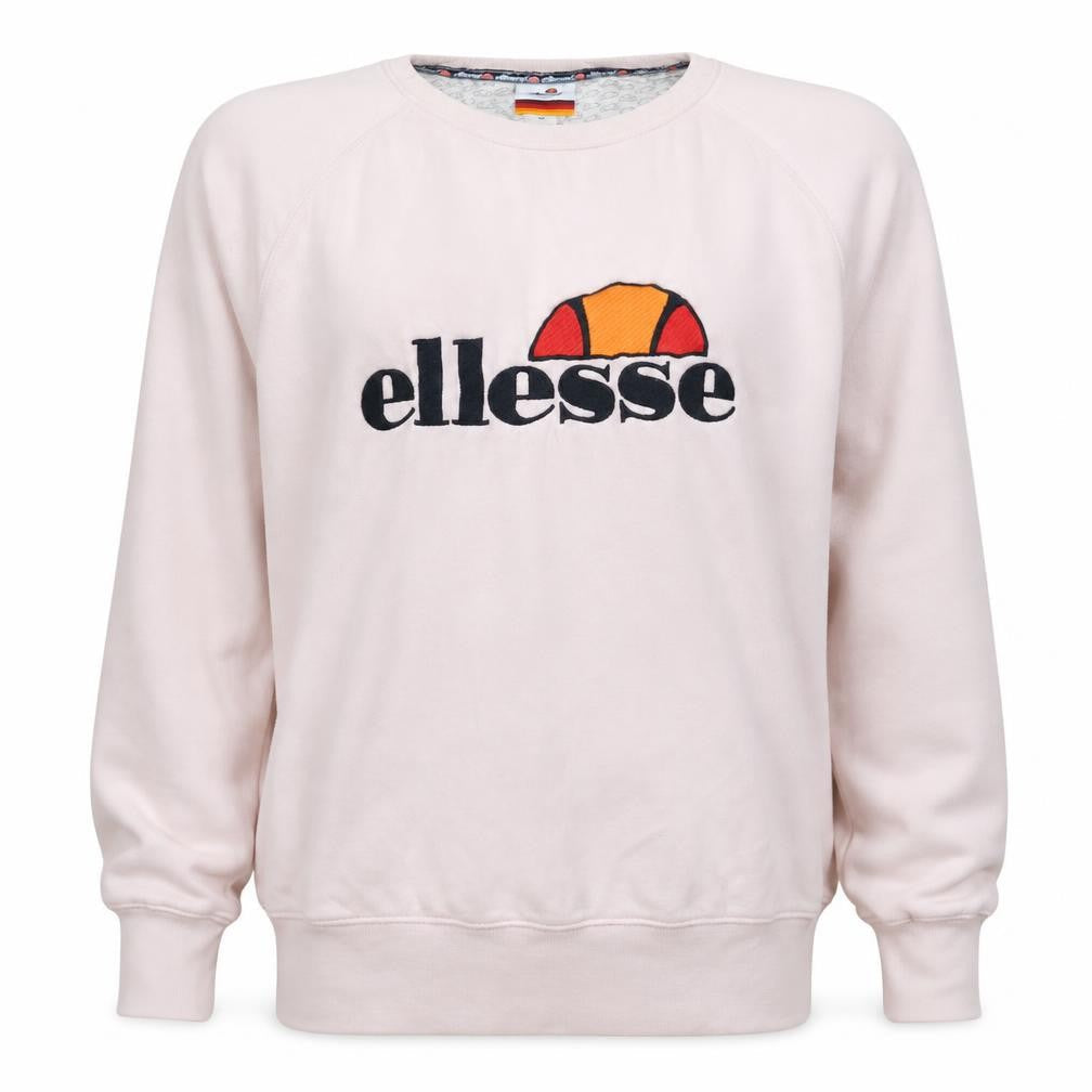 Ellesse Heritage Women's Pink Sweatshirt Small Logo Crew Neck