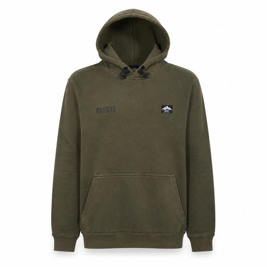 Diesel Men’s Green Pullover Hoodie Size S Regular Fit Logo Design