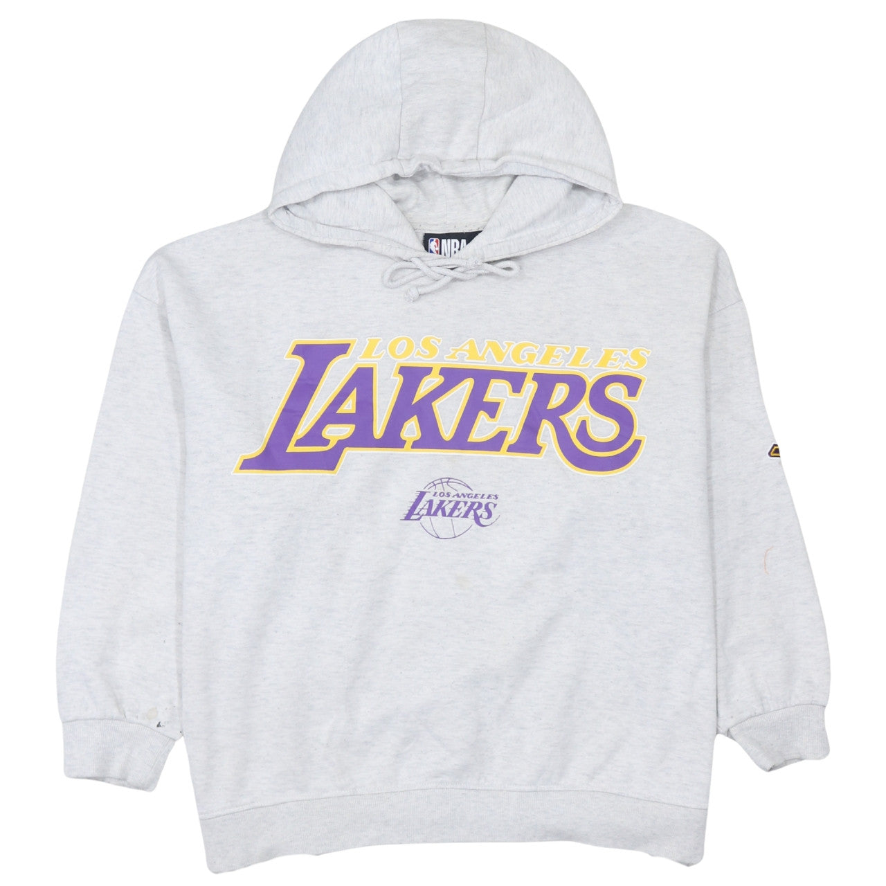 NBA Los Angeles Lakers Grey Hoodie Women L Pullover Logo Sweatshirt