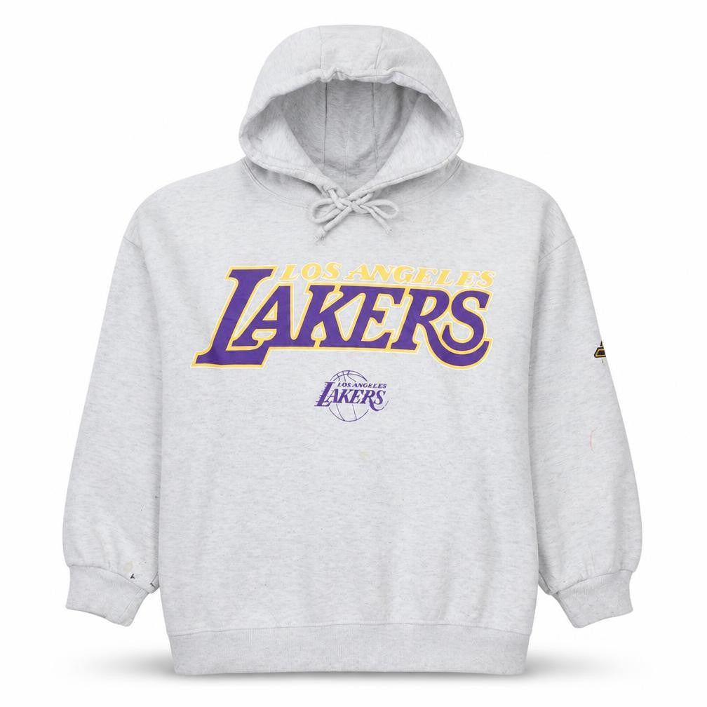 NBA Los Angeles Lakers Grey Hoodie Women L Pullover Logo Sweatshirt