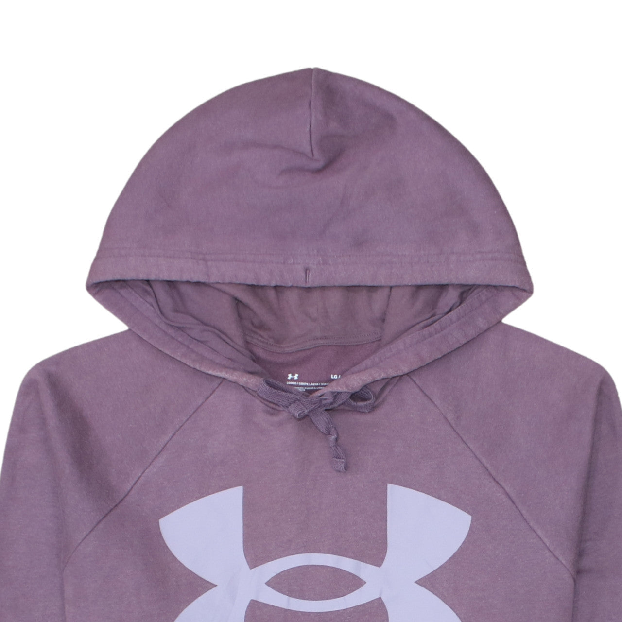 Under Armour Women Purple Pullover Hoodie LG Loose Fit Casual Sportswear
