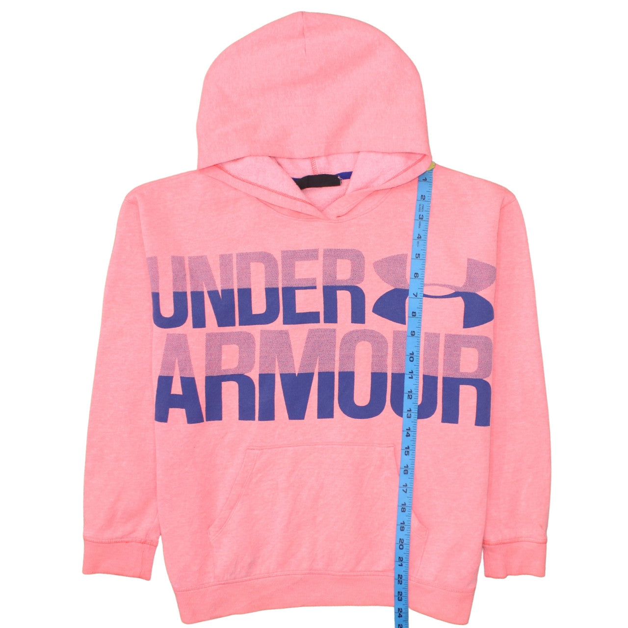 Under Armour Girls Pink Pullover Hoodie Size 14 Years Fleece ColdGear