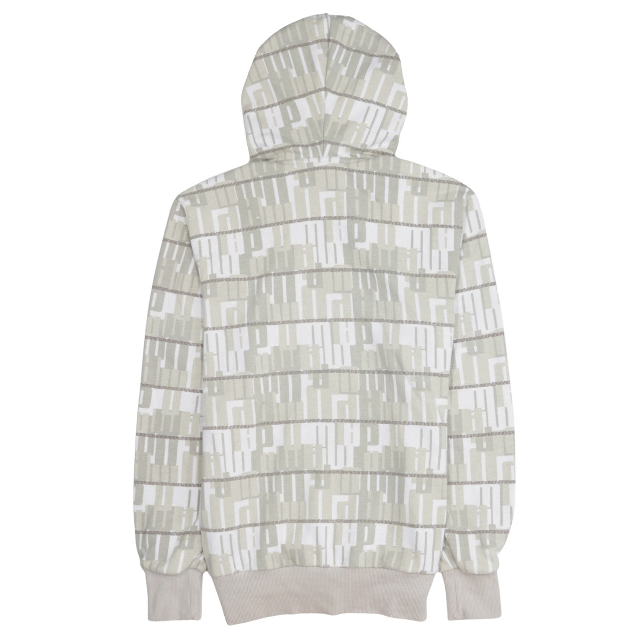 Puma Men Beige Graphic Pullover Hoodie Size S Casual Sportswear