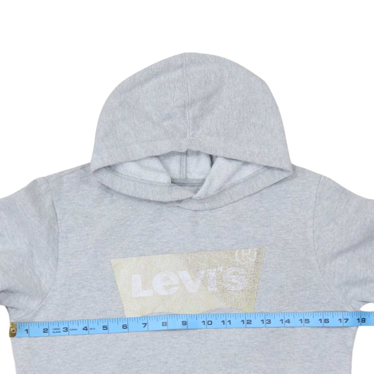 Levi's Girls Grey Pullover Hoodie 16 Years Logo Cotton Blend Sweatshirt