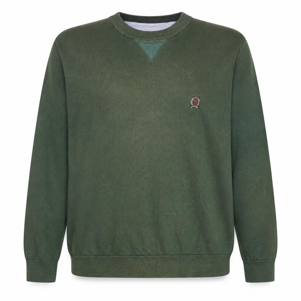 Tommy Hilfiger Mens Green Cotton Golf Pullover Jumper XL