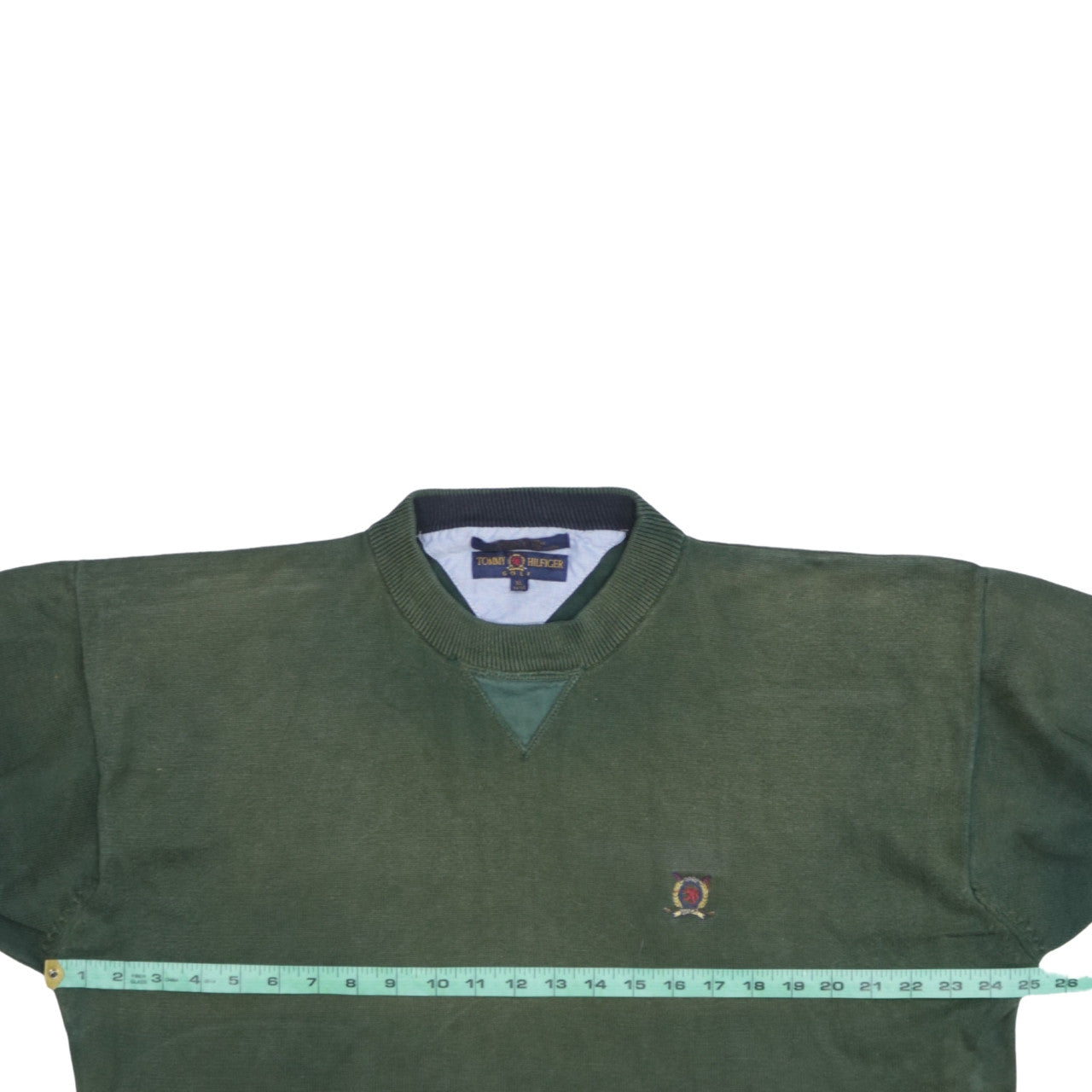 Tommy Hilfiger Mens Green Cotton Golf Pullover Jumper XL