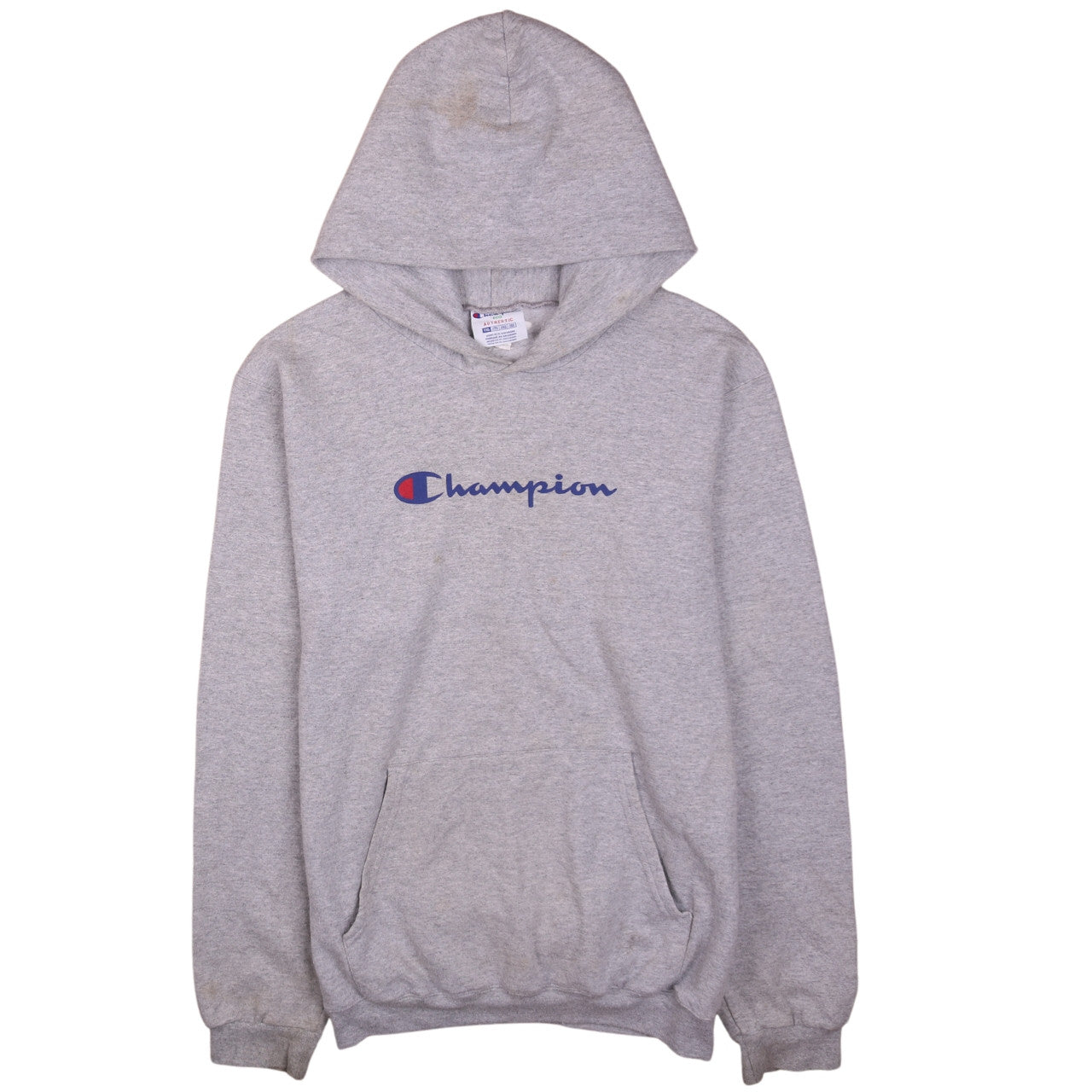 Champion Boys Grey Pullover Hoodie YXL Fleece Cotton Blend Logo Sweatshirt