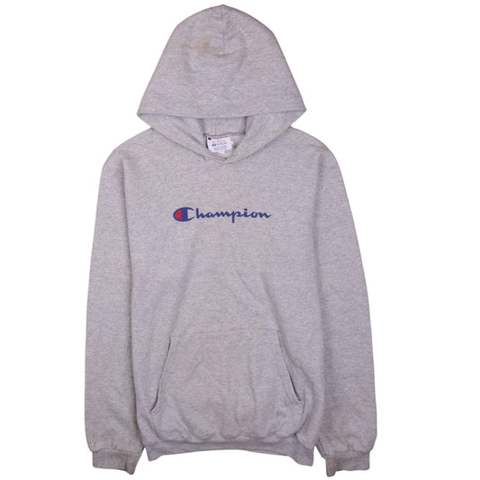 Champion Boys Grey Pullover Hoodie YXL Fleece Cotton Blend Logo Sweatshirt
