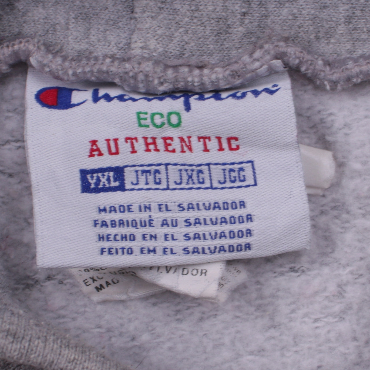 Champion Boys Grey Pullover Hoodie YXL Fleece Cotton Blend Logo Sweatshirt