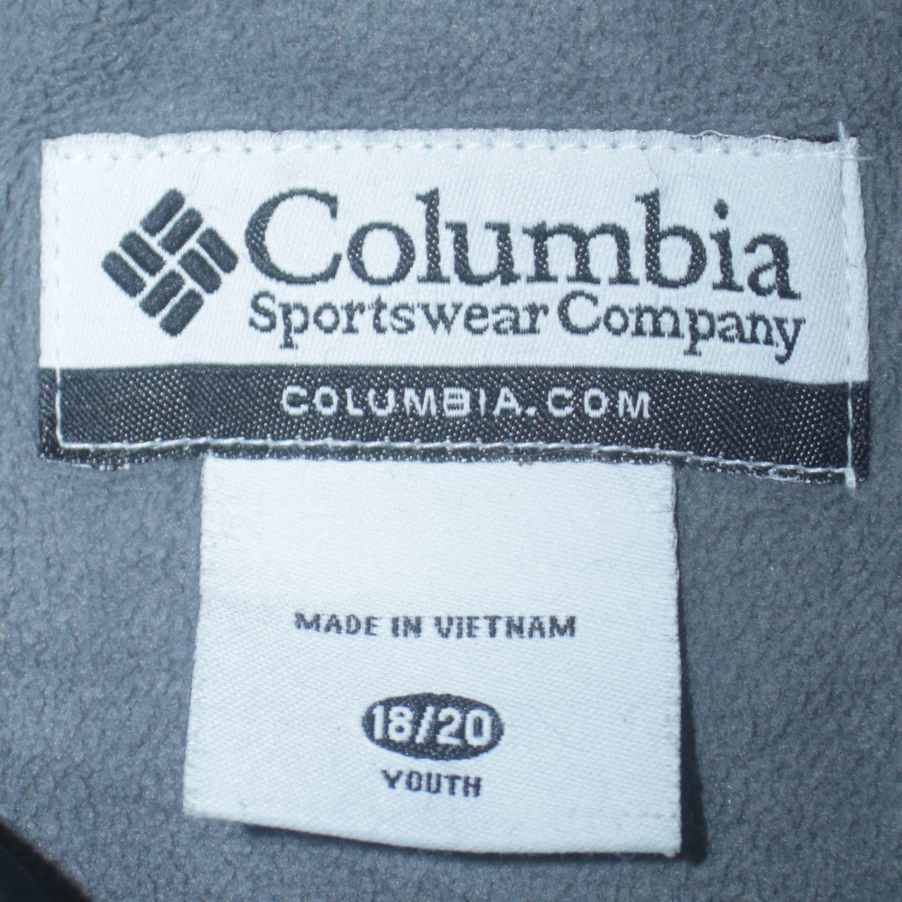 Columbia Boys Grey Geometric Waterproof Lined Winter Puffer Jacket 20 Plus
