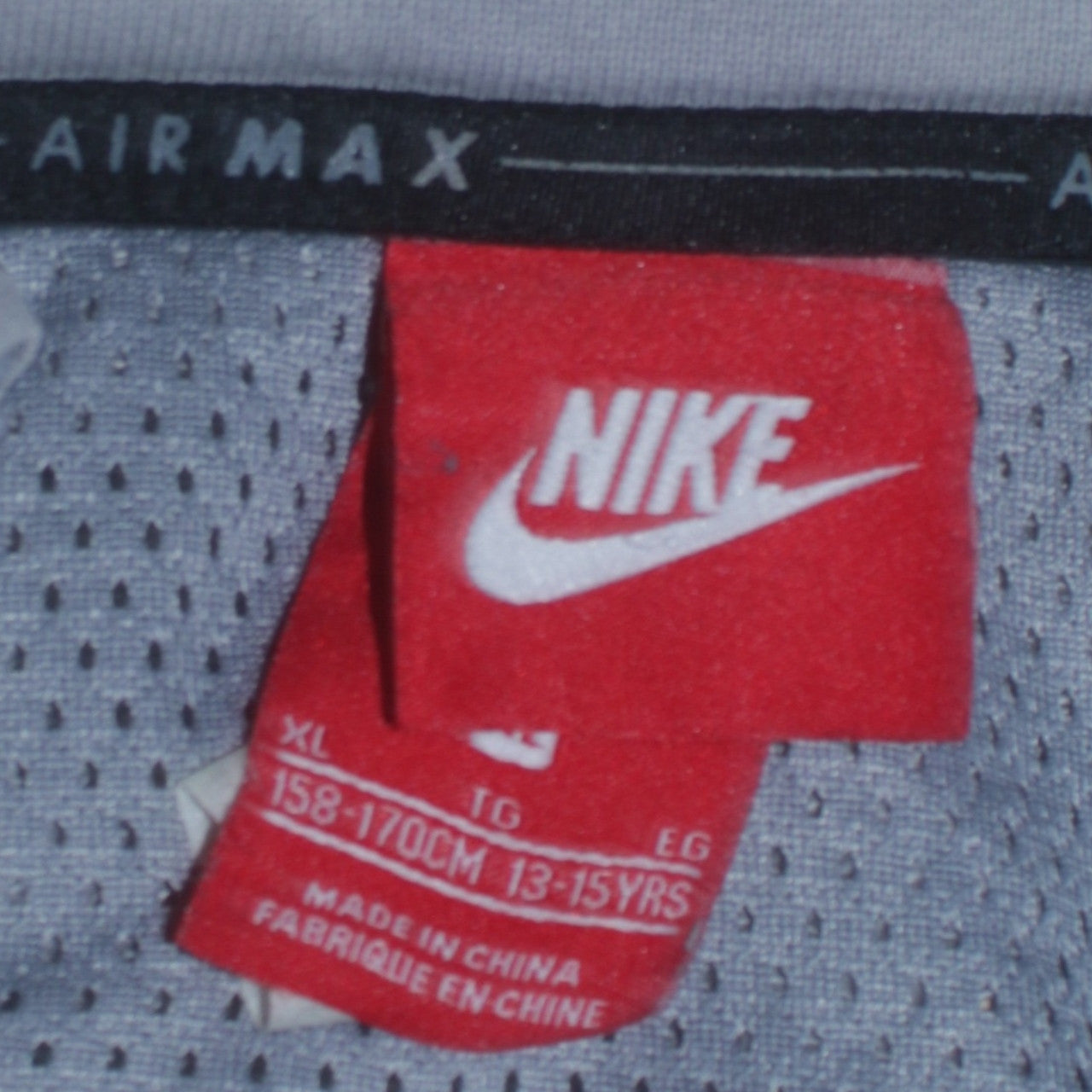 Nike Boys Grey Full Zip Hoodie Air Max 13-15 Years Hooded Sweatshirt