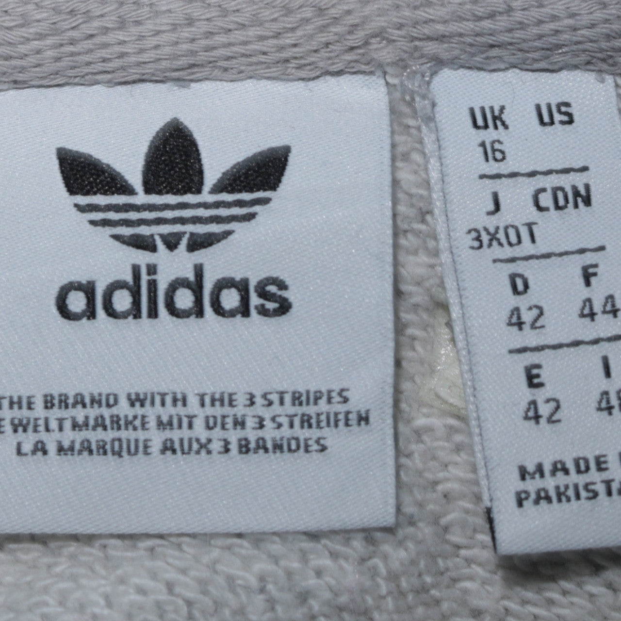 Adidas Womens Grey Hooded Pullover Sweatshirt UK 16 Trefoil Logo