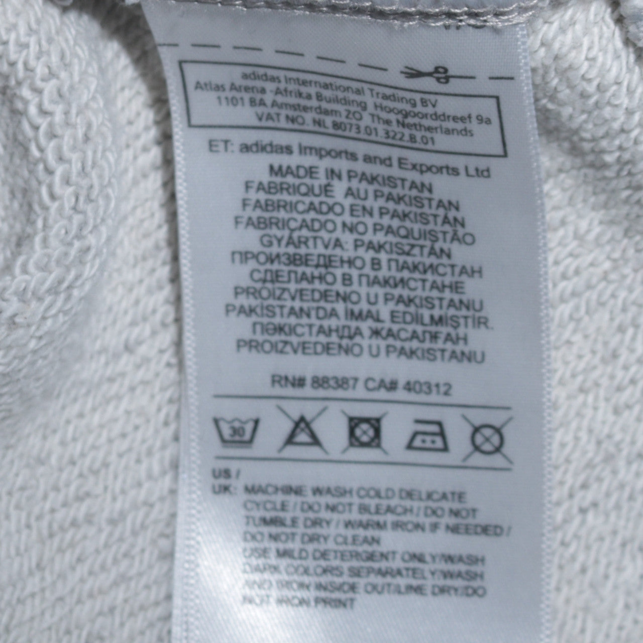Adidas Womens Grey Hooded Pullover Sweatshirt UK 16 Trefoil Logo