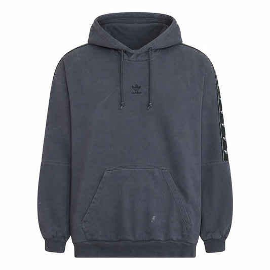 Adidas Men's Grey XL Pullover Hoodie with Logo Detail
