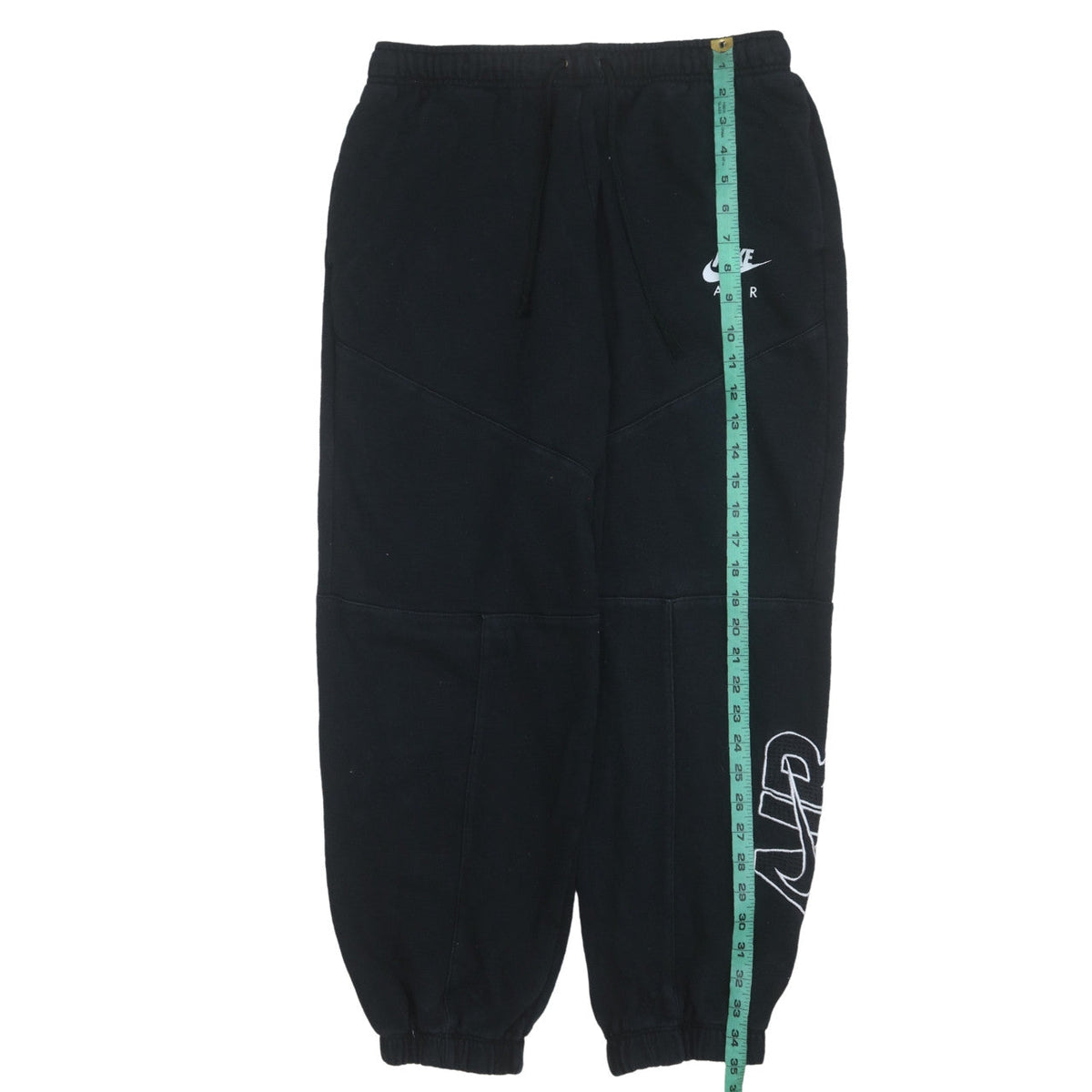 Nike Air Women's Black Jogger Trousers M Fleece Drawstring