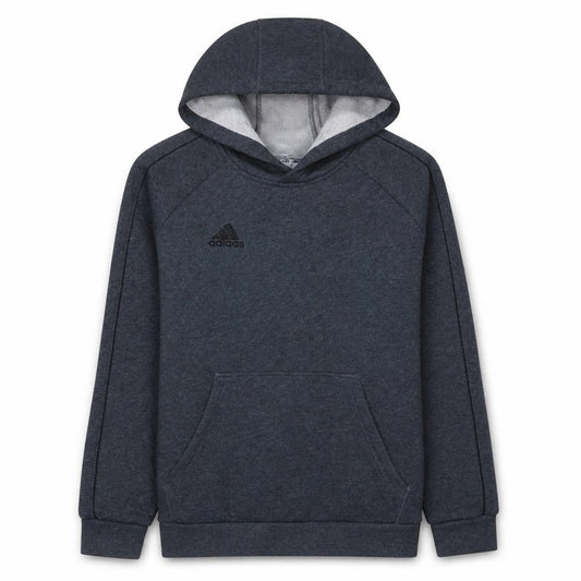 Adidas Boys Grey Fleece Pullover Hoodie Size 13-14 Years