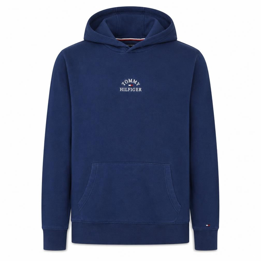 Tommy Hilfiger Men's Blue XL Pullover Hoodie Classic Embroidered Logo