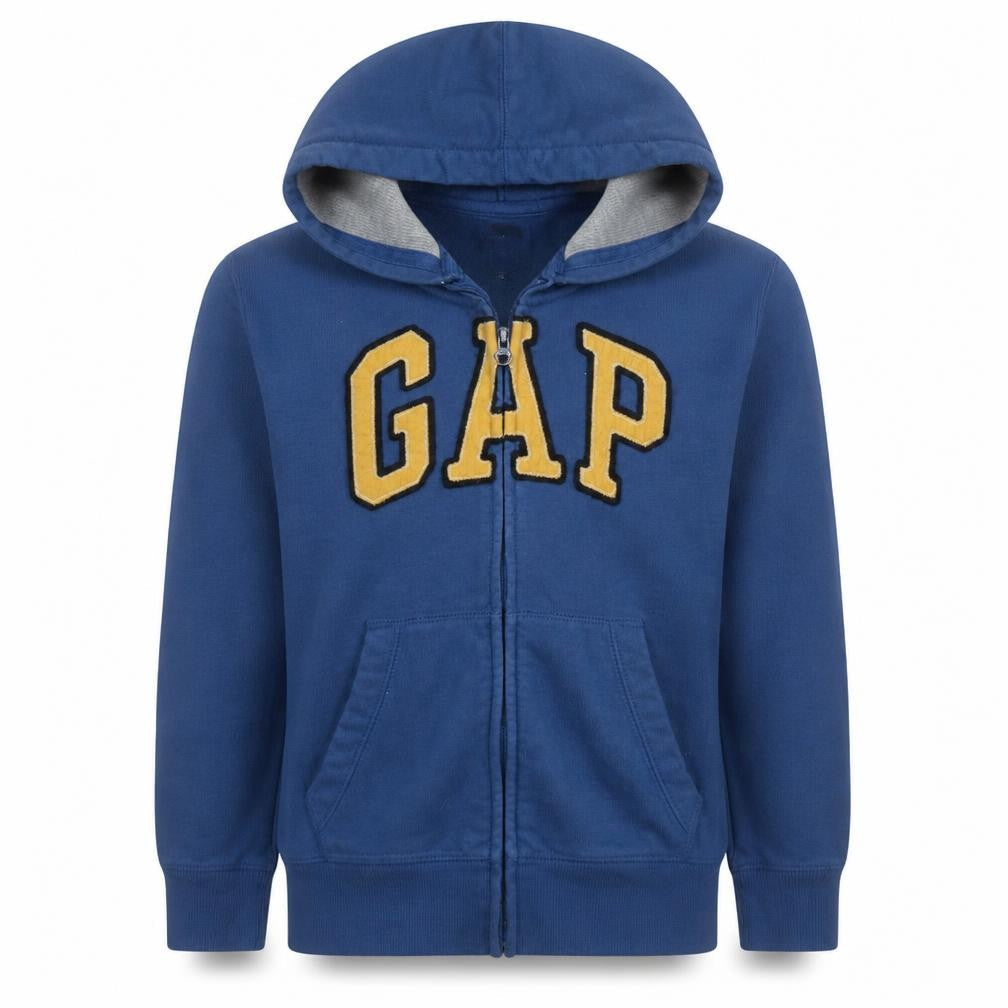 Gap Kids Boys Blue Full Zip Hoodie Sweatshirt L (10) Cotton Blend