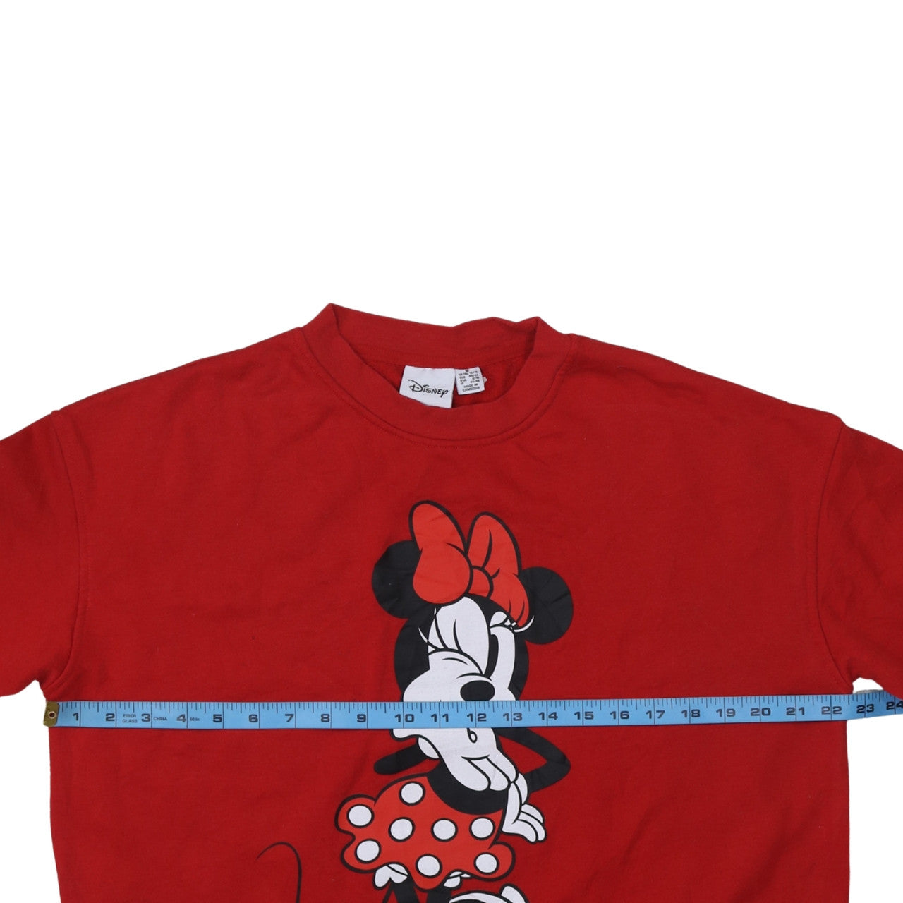 Disney Womens Red Minnie Mouse Pullover Sweatshirt UK 12-14