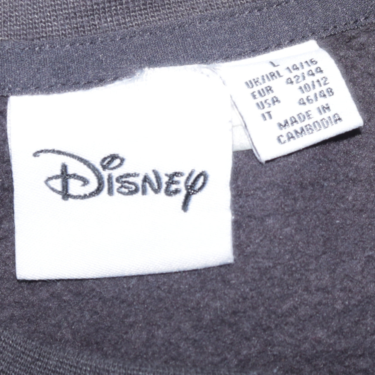 Disney Women Black Princess Pullover Sweatshirt L Graphic Print