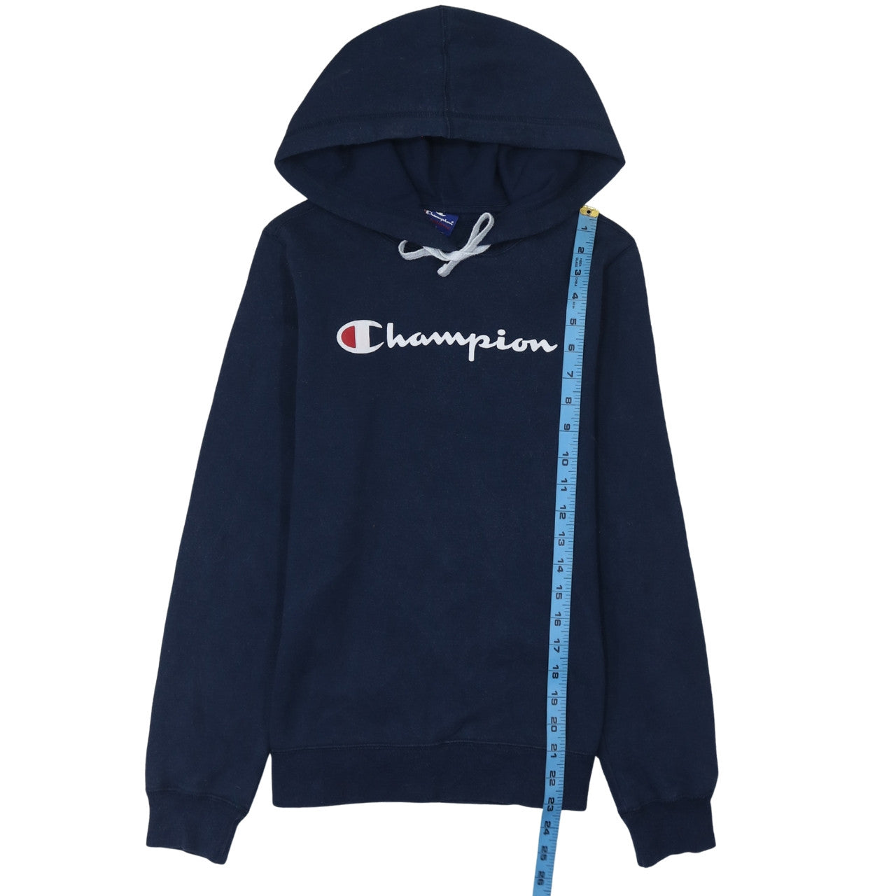 Champion Women's Navy Pullover Hoodie Medium - Classic Logo Cotton Blend