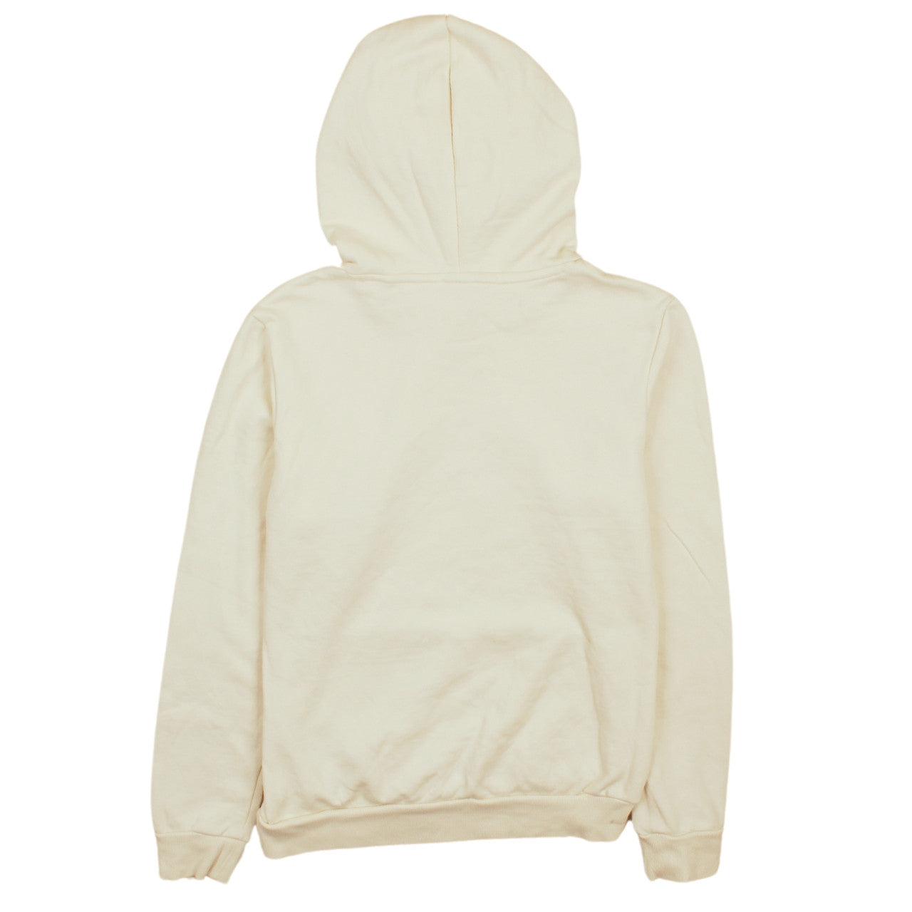 Puma Women Beige Pullover Hoodie Small Logo Embroidered Sweatshirt