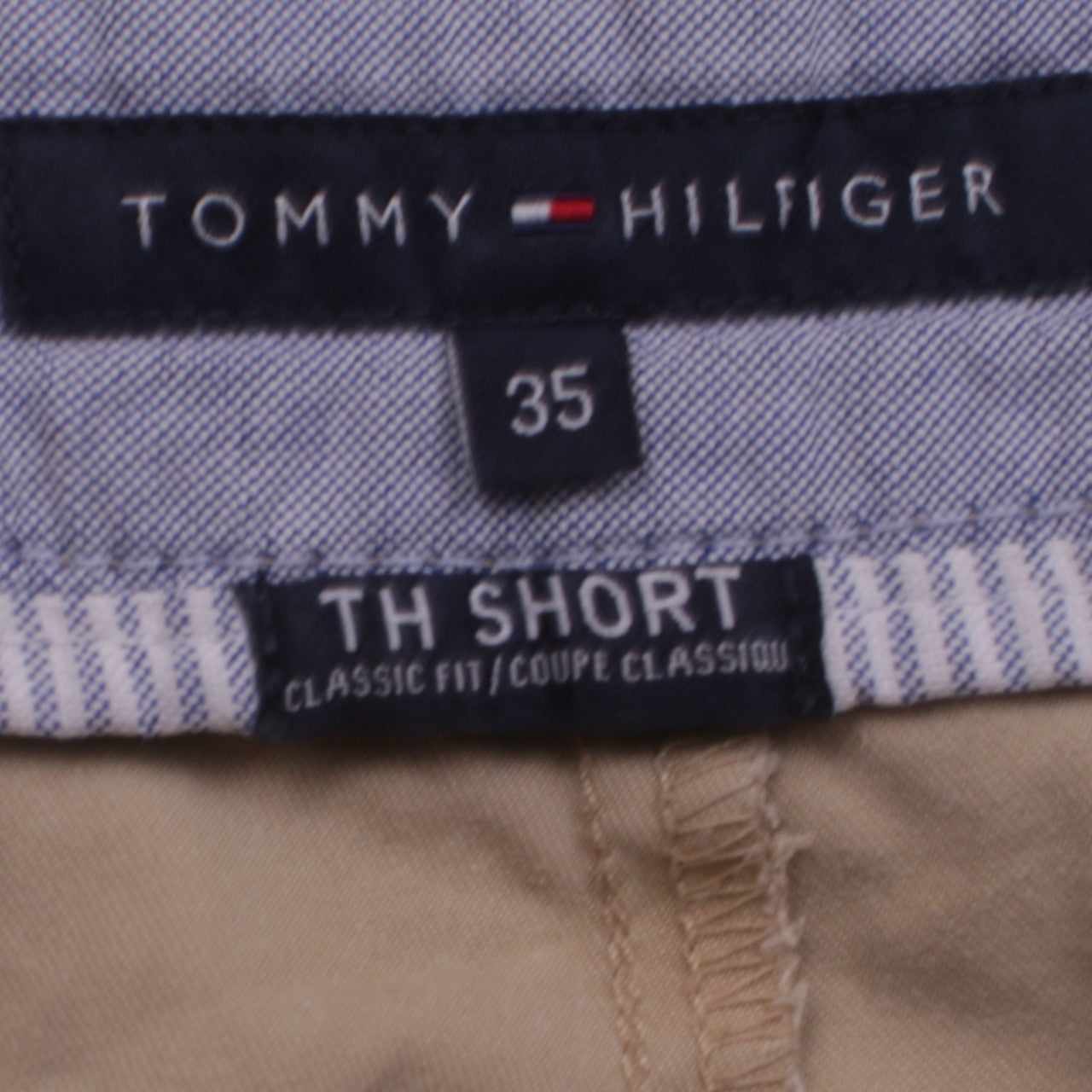 Tommy Hilfiger Men's Beige Chino Shorts Size 35 Classic Fit
