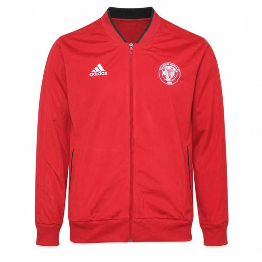 Adidas Men's Red Track Jacket L Glasgow Harp AFC Full Zip Polyester