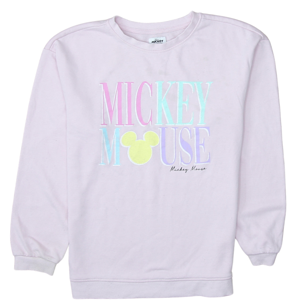 Disney Mickey Mouse Pink Sweatshirt Teens 13-14Y Relaxed Fit