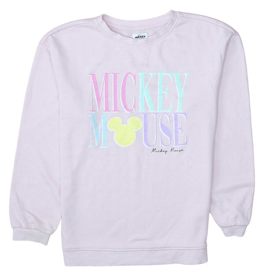 Disney Mickey Mouse Pink Sweatshirt Teens 13-14Y Relaxed Fit