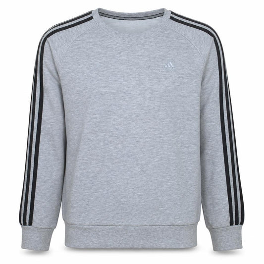 Adidas Men's Grey Crew Neck Pullover Sweatshirt S Regular Fit