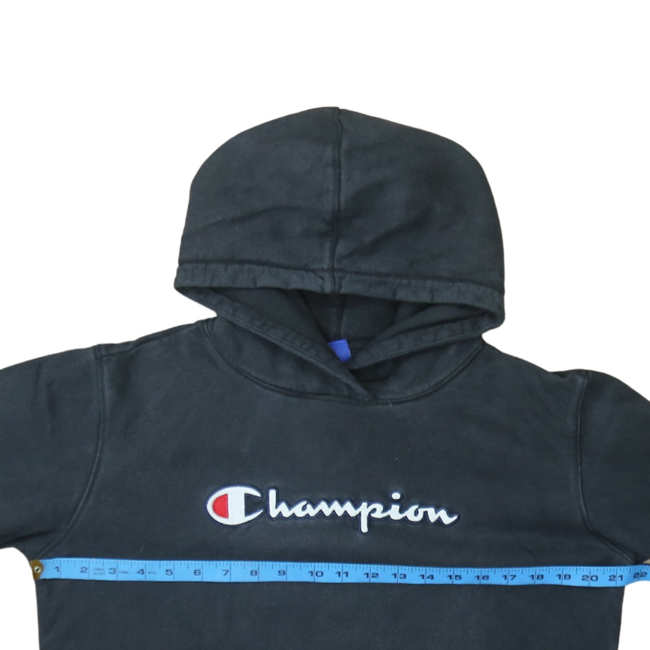 Champion Boys Black Large Pullover Hoodie Cotton Embroidered Logo