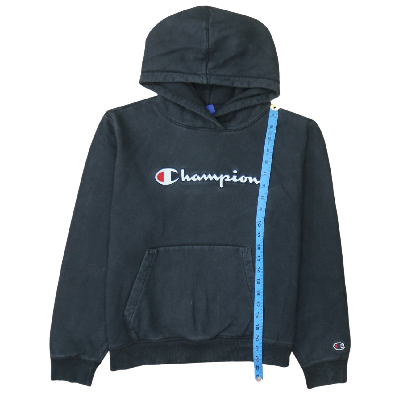 Champion Boys Black Large Pullover Hoodie Cotton Embroidered Logo