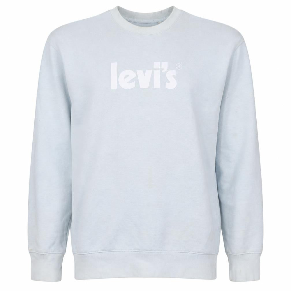 Levi's Men's White Relaxed Fit Crew Neck Sweatshirt L