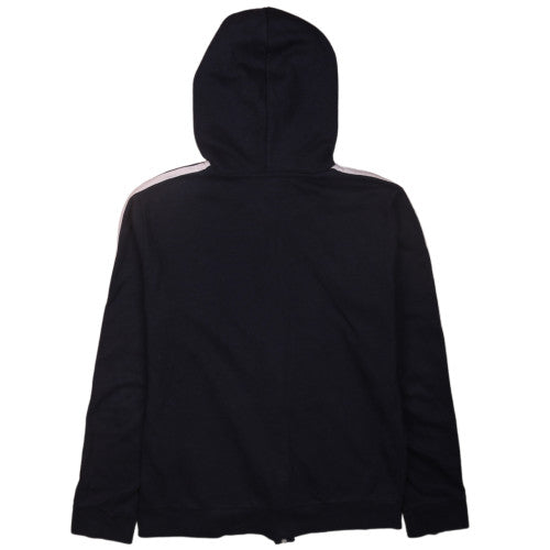 Adidas Boys Black Full Zip Hoodie Size S 8-10 with Logo Detail