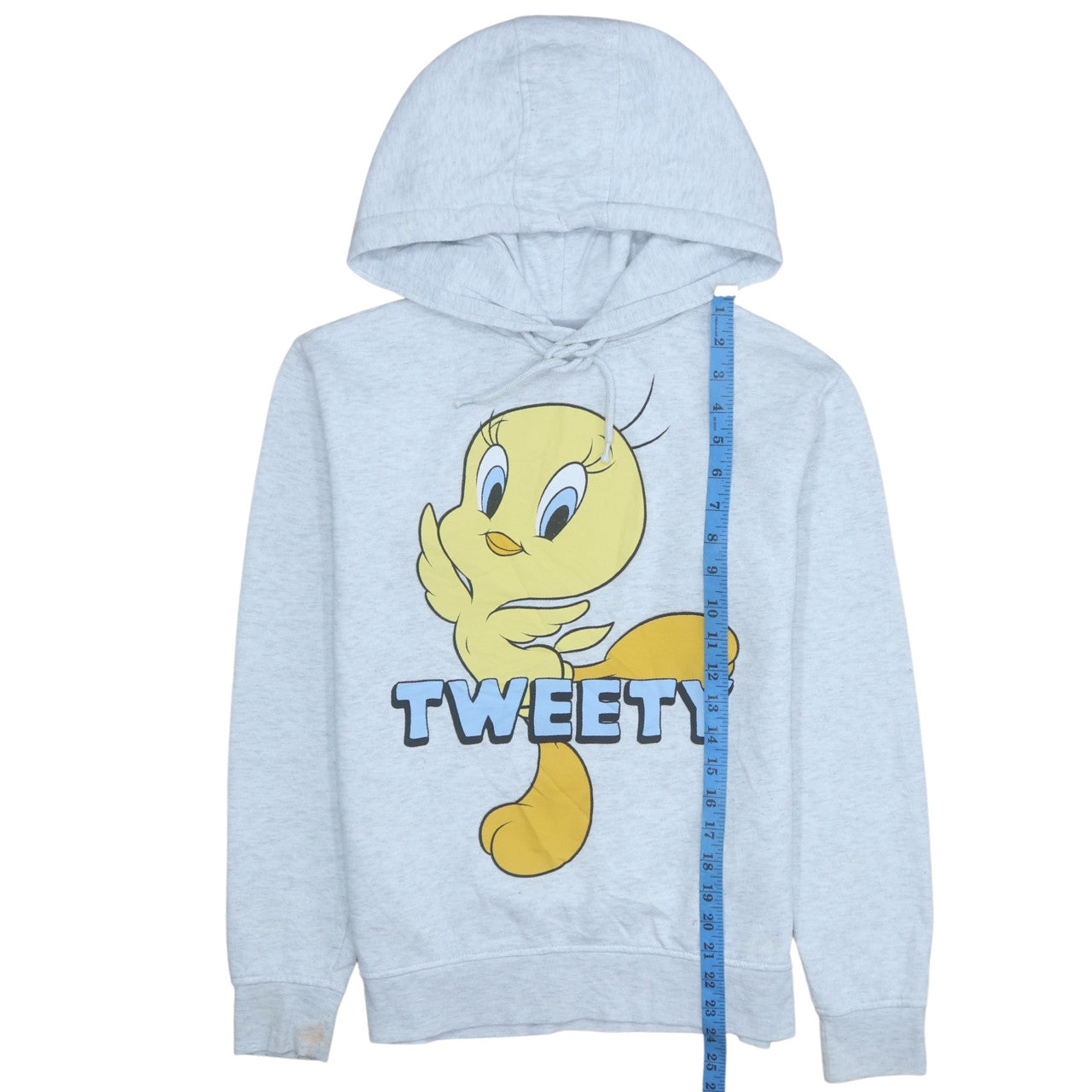 Looney Tunes Women Grey Tweety Hoodie 2XS Pullover Graphic Print