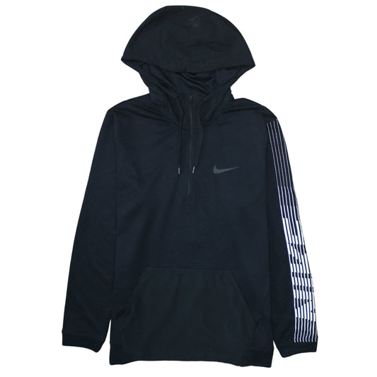 Nike Men's Black Dri-Fit 1/4 Zip Pullover Hoodie Size M