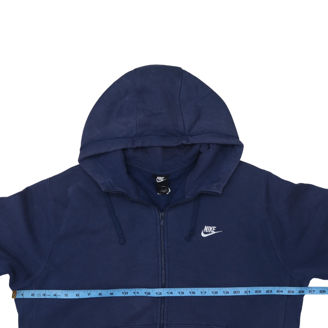 Nike Men's Blue XL Full Zip Hoodie Sweatshirt with Logo