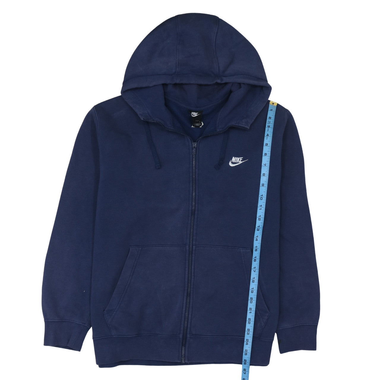 Nike Men's Blue XL Full Zip Hoodie Sweatshirt with Logo
