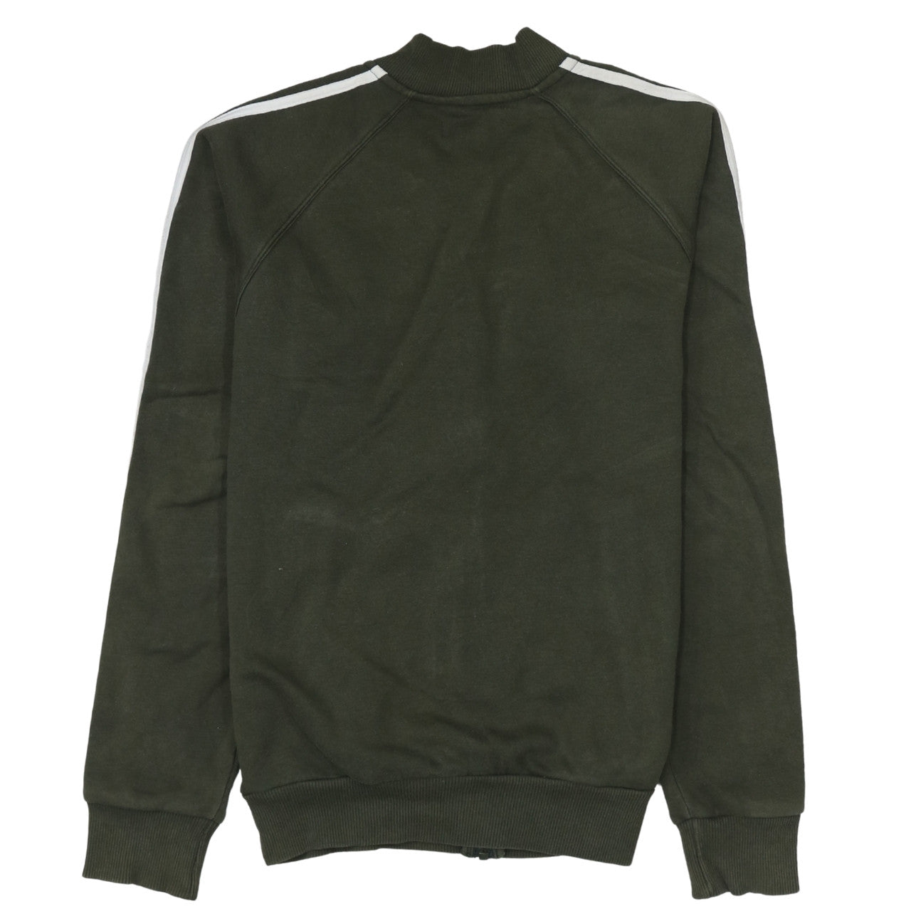 Adidas Men's Green Small Track Jacket Full Zip 3-Stripes Classic