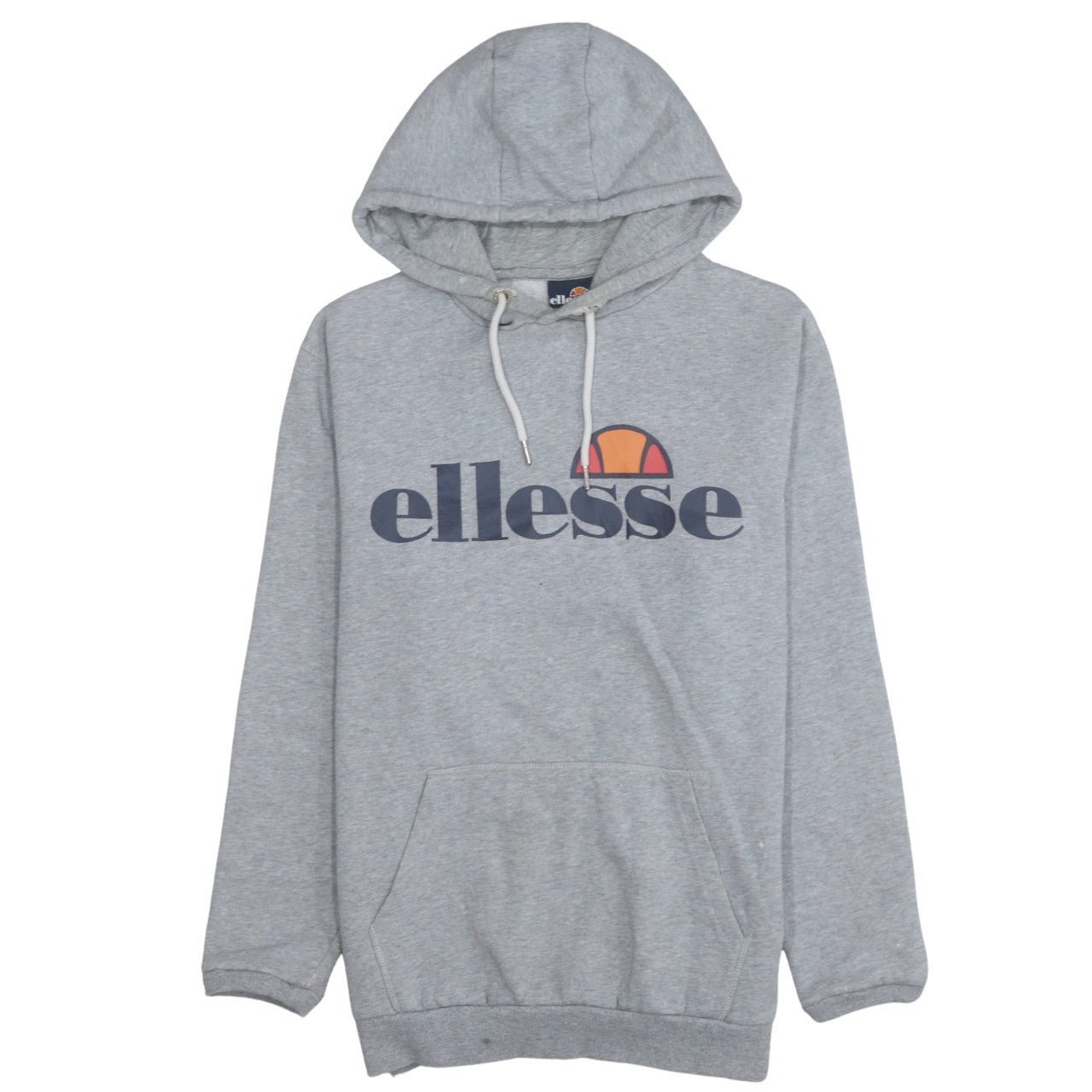 Ellesse Men’s Grey Pullover Hoodie S Regular Fit Logo Sweatshirt