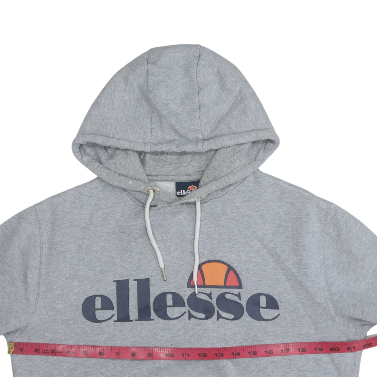 Ellesse Men’s Grey Pullover Hoodie S Regular Fit Logo Sweatshirt